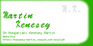 martin kenesey business card